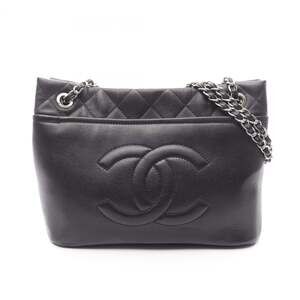 CHANEL Matelasse Tote Bag in Grained Calfskin Leather, Women's, Black